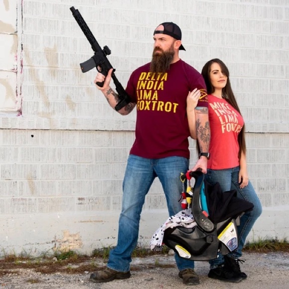 Grunt Style Wine Delta India Lima Foxtrot T-Shirt - Picture 2 of 5